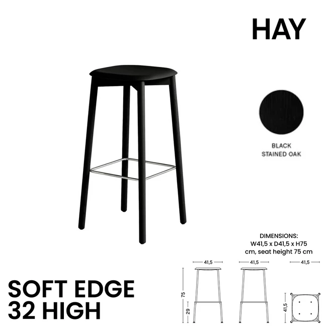 Soft Edge 32 Bar Stool - Image 2