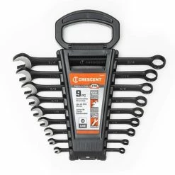 Crescent Tools Crescent 9 Pc. X10 12 Point Long Pattern Combination SAE Wrench Set CCWS9BS